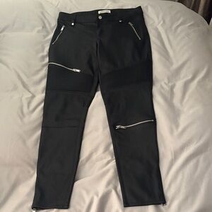 Zara Black Faux Leather Pants